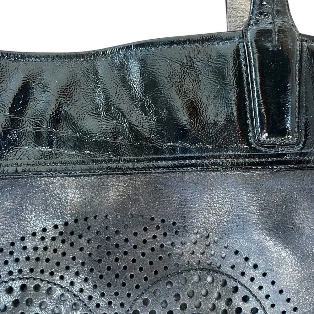 Coach, Audrey collection, leather black shoulderbag/tote